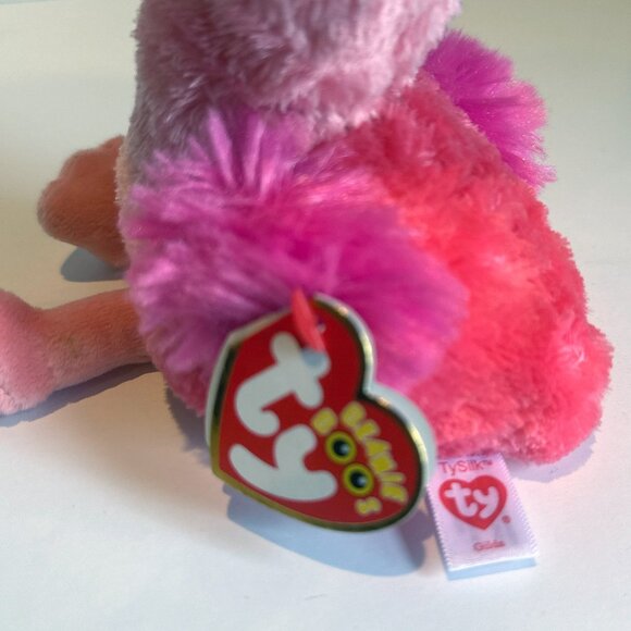 Ty Beanie Boos GILDA the Pink Flamingo Plush 6.25” with Tag - Picture 9 of 14